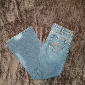 Women's Silver Flare Jeans